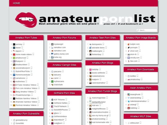 Amateur Porn List