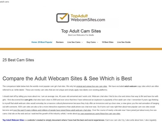 Top Adult Webcam Sites